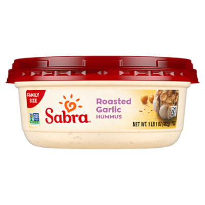 Sabra Roasted Garlic Hummus Family Size, 1 lb 1 oz