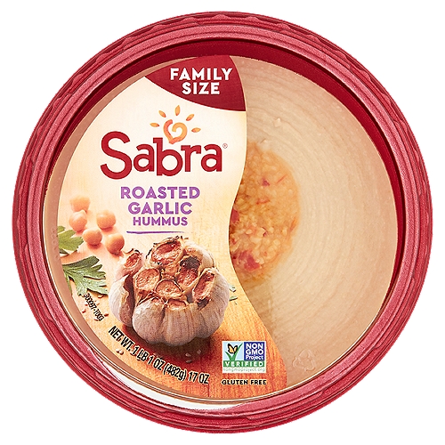 Sabra Roasted Garlic Hummus Family Size, 1 lb 1 oz