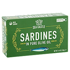 Sea Castle Skinless Boneless in Pure Olive Oil Sardines, 4.4 oz