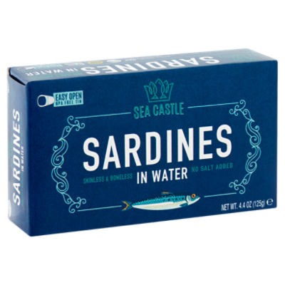 Sea Castle Skinless & Boneless No Salt Added Sardines in Water, 4.4 oz