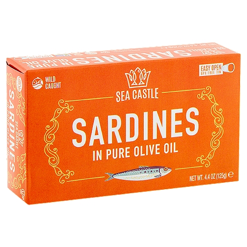 Sea Castle Sardines In Pure Olive Oil, 4.4 oz