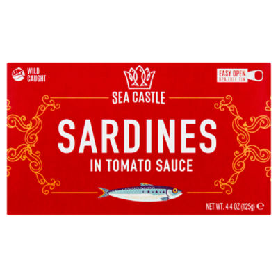 Sea Castle Sardines In Tomato Sauce, 4.38 oz