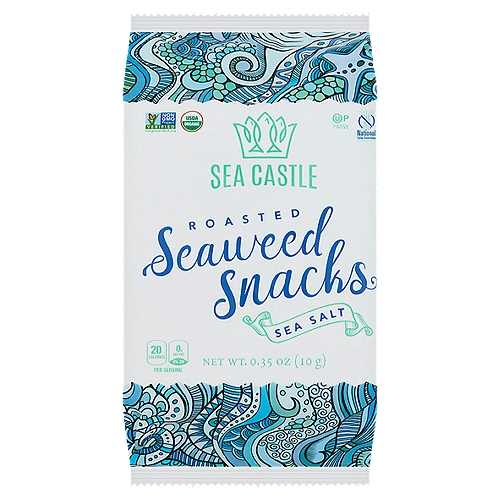 Sea Castle Roasted Sea Salt Seaweed Snacks, 0.35 oz