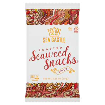 Sea Castle Spicy Roasted Seaweed Snacks, 0.35 oz