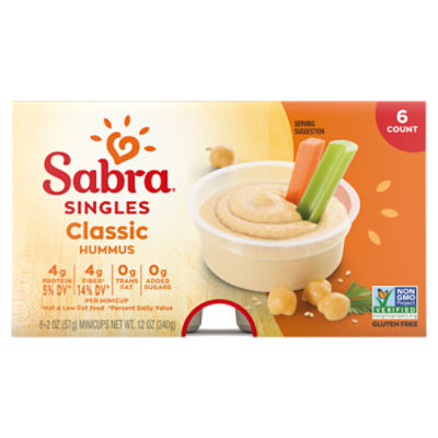 Sabra Singles Classic Hummus, 2 oz, 6 count