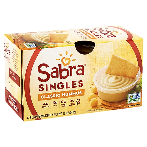Sabra Singles Classic Hummus 2 Oz 6 Count