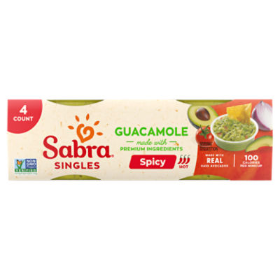 Sabra Singles Spicy Guacamole, 2 oz, 4 count, 8 Ounce