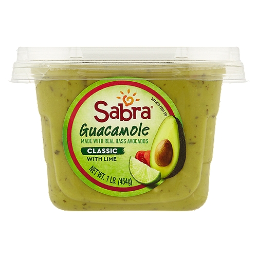 Sabra Classic Guacamole with Lime, 1 lb