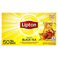 Lipton Black Tea, Tea Bags, 50 Each