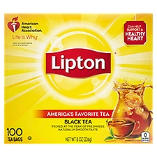 Lipton 100% Natural Tea Black Tea Bags, 100 Each