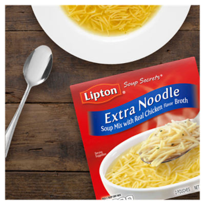 Lipton Soup Secrets Instant Soup Mix Extra Noodle, 2 ct / 4.9 oz - Kroger