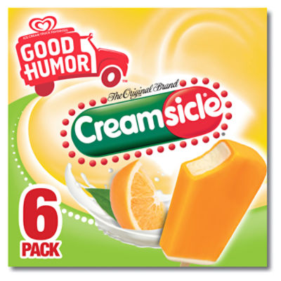 Good Humor Creamsicle Vanilla Flavored Low Fat Ice Cream Bars, 2.75 fl oz, 6 count