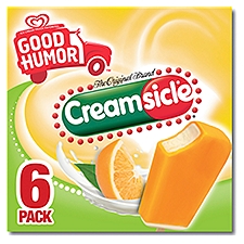 Good Humor Creamsicle Vanilla Flavored Low Fat Ice Cream Bars, 2.75 fl oz, 6 count, 16.5 Fluid ounce