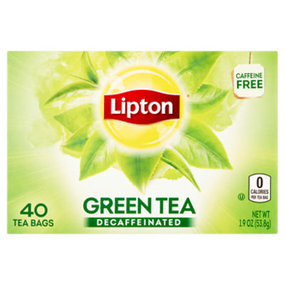 Lipton Decaffeinated Green Tea Bags, 40 count, 1.9 oz