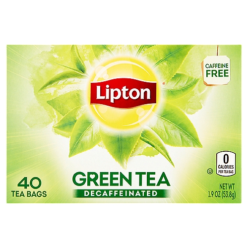 Lipton Decaffeinated Green Tea Bags, 40 count, 1.9 oz
A light, fresh taste that's perfect day or night easy, everyday well-being