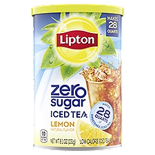 Lipton Zero Sugar Lemon, Iced Tea Mix, 8.1 Ounce