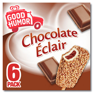 Good Humor Frozen Dairy Dessert Bars Chocolate Eclair 18oz, 6 Bars