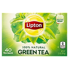 Lipton 100% Natural Green Tea Bags, 40 count, 2.1 oz
