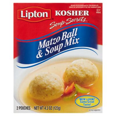 Lipton Soup Secrets Kosher Matzo Ball & Soup Mix, 2 count, 4.3 oz