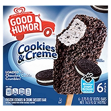 Good Humor Frozen Dessert Bar Cookies N Creme 6 Pack