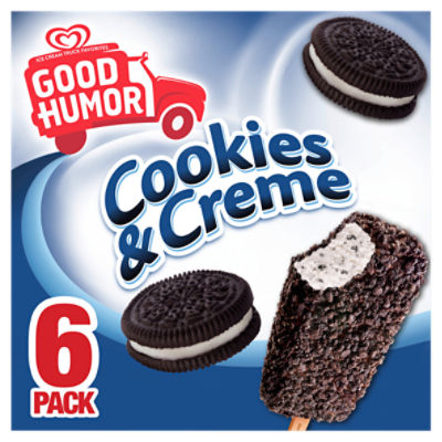 Good Humor Frozen Dessert Bar Cookies N Creme 6 Pack - The Fresh Grocer