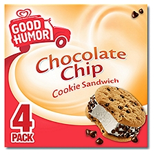 Good Humor Chocolate Chip Cookie Sandwich, 4 fl oz, 4 count