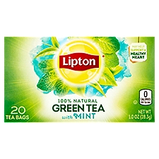 Lipton Mint Green Tea Bags, 20 Each
