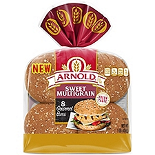 Arnold Gourmet Sweet Multigrain Hamburger Buns, 16 oz