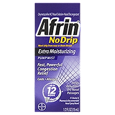 Bayer Afrin No Drip Extra Moisturizing Pump Mist, 1/2 fl oz