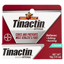 Tinactin Tough Actin' Tolnaftate Antifungal Cream, 1/2 oz