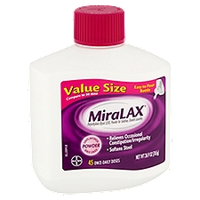 MiraLAX Unflavored Powder, Laxative, 26.9 Ounce