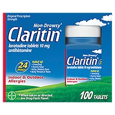 Claritin Indoor & Outdoor Allergies 10 mg, Tablets, 100 Each