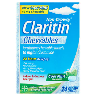Claritin NonDrowsy Indoor & Outdoor Allergies Cool Mint Flavored