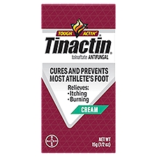 Tinactin Tough Actin' Tolnaftate Antifungal Cream, 1/2 oz, 0.5 Ounce