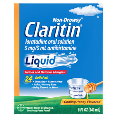 Claritin Non-Drowsy Cooling Honey Flavored Liquid, 8 fl oz