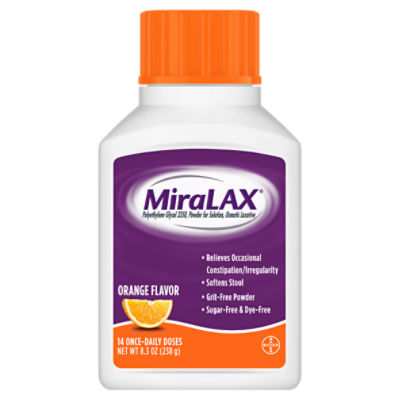 Miralax orange flavor powder laxative 8 3 oz shoprite