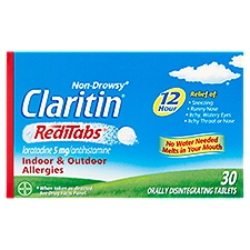 Claritin RediTabs Indoor & Outdoor Allergies 5 mg, Orally Disintegrating Tablets, 30 Each