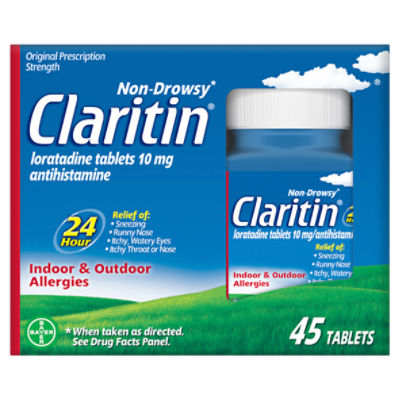 Claritin Non-Drowsy Original Prescription Strength Tablets, 45 count