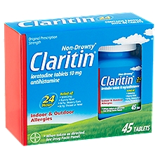 Claritin Indoor & Outdoor Allergies 10 mg, Tablets, 45 Each