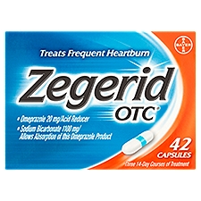Zegerid OTC Acid Reducer Capsules, 42 Each