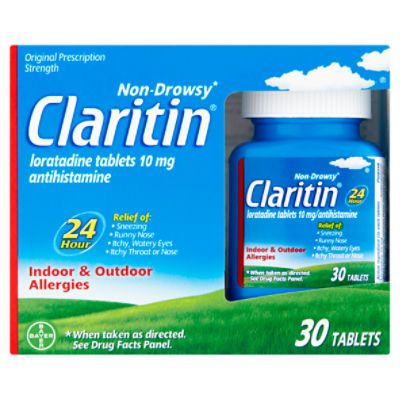 Claritin Indoor & Outdoor Allergies Tablets, 10 mg, 30 count, 30 Each