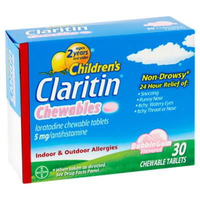 Claritin Children's Bubble Gum Flavored 5 mg Ages 2 Years and Older