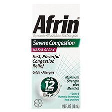 Afrin Maximum Strength Severe Congestion Nasal Spray, 1/2 fl oz