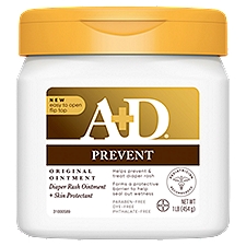 A+D Prevent Diaper Rash + Skin Protectant Original Ointment, 1 lb