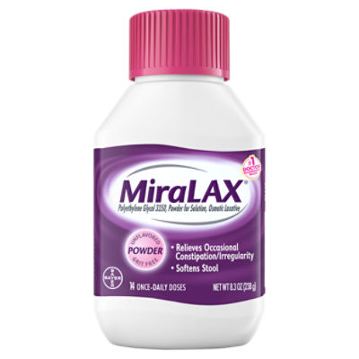 MiraLAX Unflavored Powder Laxative, 14 count, 8.3 oz, 8.3 Ounce