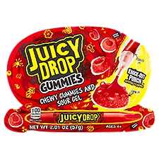 Juicy Drop Chewy Gummies and Sour Gel, Watermelon Blast, 2.01 Ounce