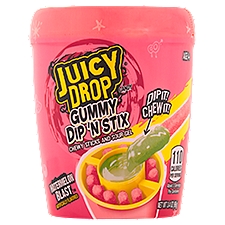 Juicy Drop Watermelon Blast Gummy Dip 'N Stix Chewy Sticks and Sour Gel, 3.4 oz