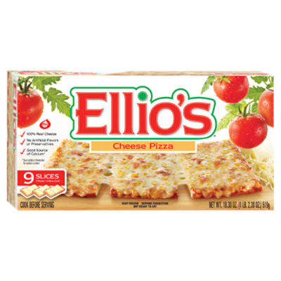 Ellio's Original Crust Cheese Frozen Pizza, 9 Slice, 3 Pack, 18.3 oz