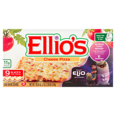 Ellio's Original Crust Cheese Frozen Pizza, 9 Slice, 3 Pack, 18.3 oz