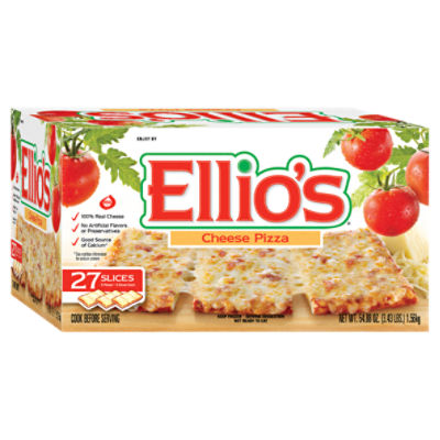 Ellio's Original Crust Cheese Frozen Pizza, 27 Slice, 9 Pack, 54.88 oz, 72 Ounce